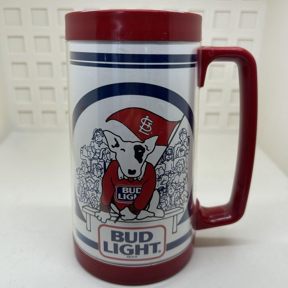 Vintage St. Louis Cardinals Beer Mug MLB Baseball Bud Light Spuds MacKenzie 80s